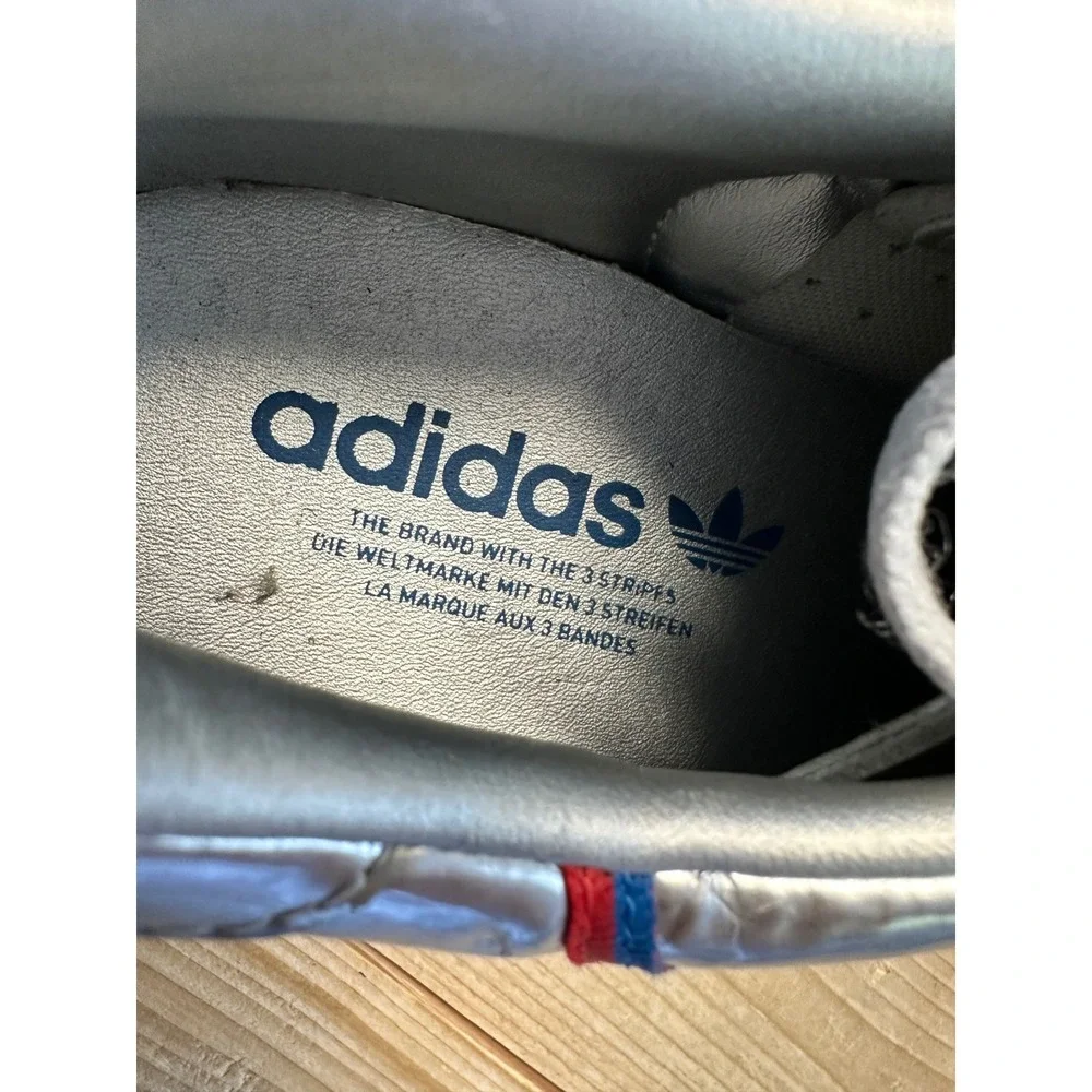 Adidas Continental‎ 80 Metallic Silver Red Blue Mens Size 8 Sneakers